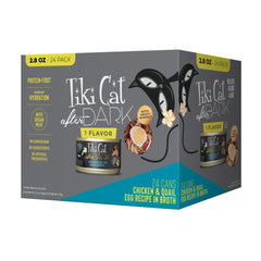 Tiki Cat After Dark Chicken & Quail Egg in Broth High-Protein and 100% Non-GMO Ingredients Wet Cat Food for Adult Cats 2.8 oz. Cans (Pack of 24)